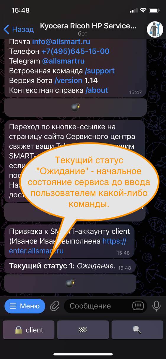Связь Telegram и SMART-аккаунтов 9